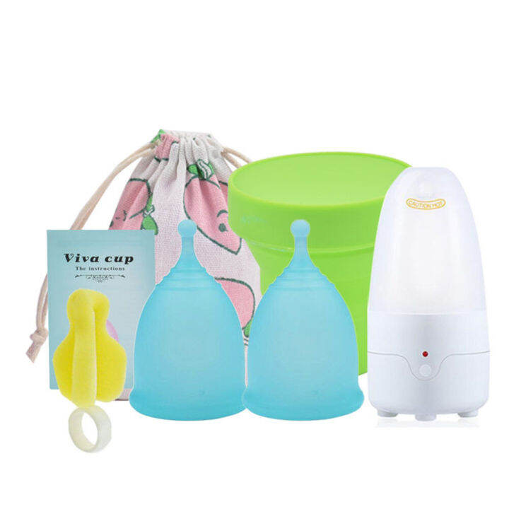 Homar Menstrual Cups and Menstrual Cup Steamer Set No Spill Period Cups