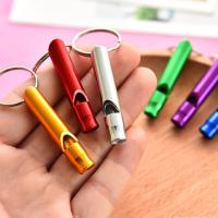 Multifunctional Aluminium Whistles With Key Ring Emergency Survival Whistle Hiking Camping Accessory Dog Training Random Color Survival kits