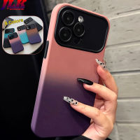 [JLK] Luxury 2 in 1 Matte Gradient Color Case for Apple iPhone 14 13 12 11 Pro Max Shockproof Camera Protection Soft Silicone Cover