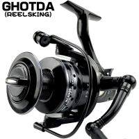 [HOT LIAXLLWISAAZH 534] รอกตกปลาระบบเบรกคู่ Super Strong Fishing Feeder Spinning Reel Carretilha De Pesca