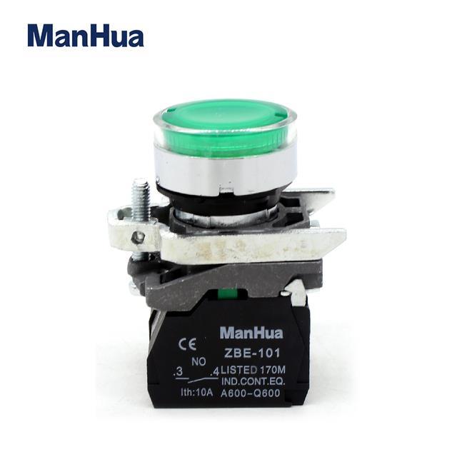 manhua-xb4-bw33m5-xb4-bw34m5-high-quality-waterproof-industrial-metal-round-push-button-switch-with-led-red-green-lamp