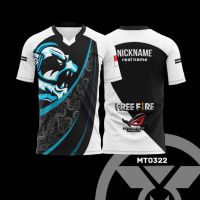 Baju Pub G เสื้อยืดเกม Free Fire Pug Mt0322 Jersey Esport Mobile Legend Fullprint S-5XL