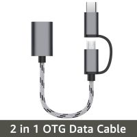 2 In 1อะแดปเตอร์ OTG ชนิด C ไมโคร USB ต่อ USB 3.0สายอะแดปเตอร์ USB-C การถ่ายโอนข้อมูลสายเคเบิลสำหรับ Xiaomi Samsung Redmi ขั้วต่อ OTG