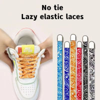 Colorful No Tie Flat Hiking Running Shoe Lace Elastic Shoelaces Outdoor Sneakers Quick Safety Flat Shoelace Kids Lazy Lace