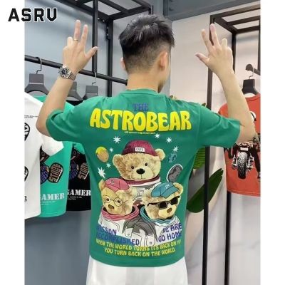 ASRV เสื้อยืดผู้ชาย เสื้อผ้าผู้ชาย t shirt for men เสื้อยืดครึ่งแขนสำหรับผู้ชาย,การ์ตูนอนิเมะยอดนิยมคอกลมมาตรฐานเทรนด์ฤดูร้อน