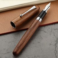 luxury High quality jinhao 9035 wood Fountain Pen elegante spinning calligraphy ink pen Stationery Office Supplies  Pens
