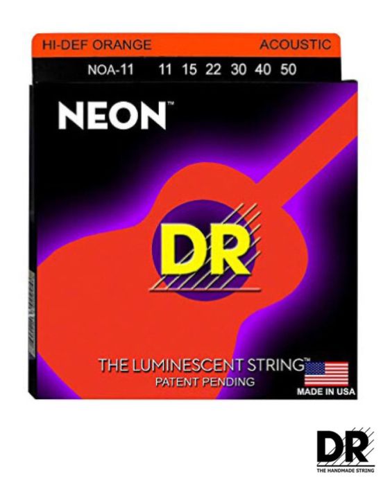 dr-strings-neon-สายกีตาร์โปร่ง-เบอร์-11-เรืองแสงในที่มืด-สายเคลือบ-custom-light-11-50-made-in-usa