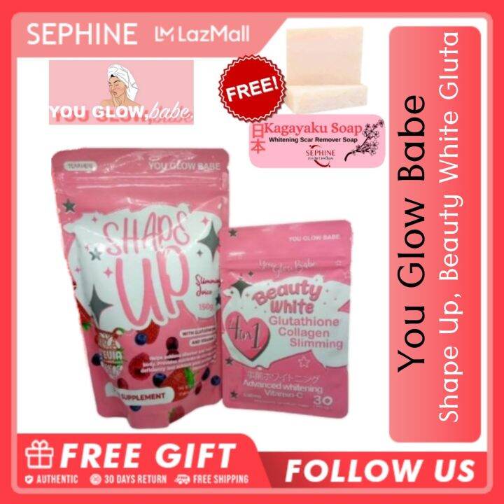 You glow babe BEAUTY WHITE 4 in 1 Glutathione, Collagen, Slimming ...