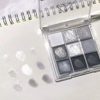 ☑ 1 5PCS Colors Black Smokey Cool Toned Eyeshadow Palette Metal Pearlescent Matte Silver Gray Lasting Eyeshadow Halloween Party