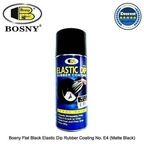 Bosny Flat Black Elastic Dip Rubber Coating No. E4 (Matte Black