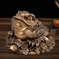 1pc Newest Resin Money Toad Luck Fortune Wealth Chinese Frog Statue Home Decor Craft Home Office Decoration Craft