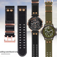 High quality canvas strap for Hamilton watch Khaki Airlines h H nylon strap accessories 22mm celet with rivet