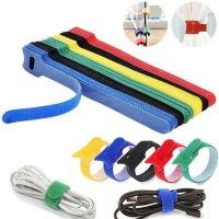 10/30/50Pcs Releasable Cable Ties Colored Plastics Reusable Cable Ties Nylon Loop Wrap Zip Bundle Ties T-type Cable Tie Wire