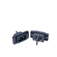 ♣ 10 Pcs Black 2 Pins IEC320 C8 AC Power Socket Connector AC 250V 6A