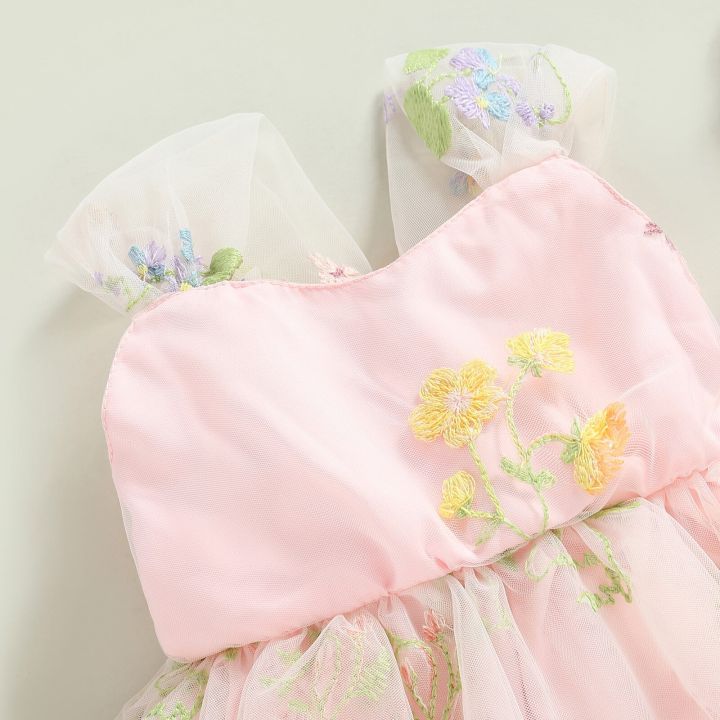 ชุดจั๊มสูท-pakaian-kasual-gaun-bordir-bunga-leher-v-tanpa-lengan-บอดี้สูท-bayi-perempua-bayi-musim-panas-citett-get