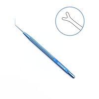 Titanium Jaffe-Bechert Lens Nucleus Rotator Blunt Forked Tip, Angled Ophthalmic Instrument Good Quality Eye Tools 1Pcs