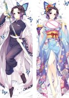 (ปลอกหมอนเท่านั้น) 2WAY/WT Demon Slayer Dakimakura Cover Kimetsu No Yaiba Kochou Shinobu ปลอกหมอนหมอนกอดเบาะเครื่องนอนสำหรับบ้านเรือน