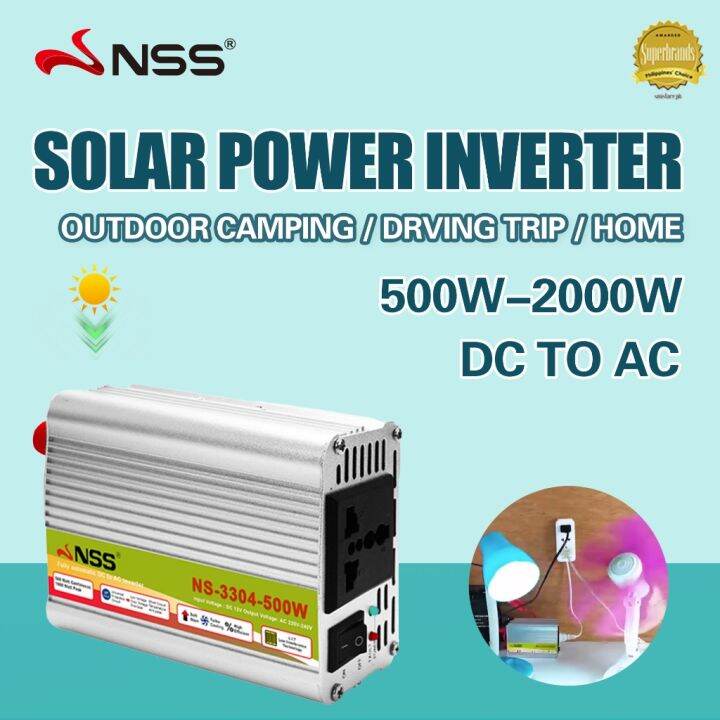 NSS Solar Inverter Set Power Inverter 500w 1000w 2000W DC 12v to AC