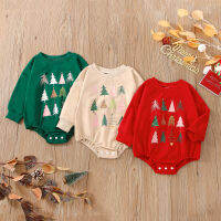 ทารกแรกเกิด First Christmas Rompers เด็กทารกผ้าฝ้ายบอดี้สูท Born Crawling แขนยาว Jumpsuits เทศกาล Party Gifts