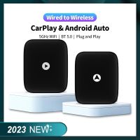 Acodo Original CarPlay Mini Ai กล่องสีดำ Wireless CarPlay Android Auto Dongle รถสมาร์ทแปลง Mini กล่องสำหรับ Audi Bmw Mazda toyota Mazda Nissan Kia Ford Airplay Android Cast