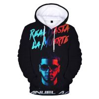 Sudaderas con capucha con estampado 3D de rapero Anuel AA para Hombres y mujeres, Sudadera con capucha de moda Real Hasta La Muerte para Hombres, Sudadera con capucha de cantante de Hip Hop, ropa de calle, nuevo