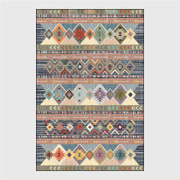 Retro Ethnic Geometric Pattern Carpet Printed Indian Tapis Soft Carpets For Living Room Anti-slip Rug Floor Mat Home Decor