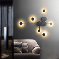 ?Dream Best? Nordic Wall Lamp Post-modern Simple LED Creative Personality Living Room Bedroom Big Dipper Bedside Wall Lighting