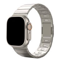 【lz】✠✺⊙  Pulseira de aço inoxidável para Apple Watch Ultra Strap 49mm 45mm 41mm 44mm Slide Remove Fivela Magnética Pulseira Correa Série 8 7 43se