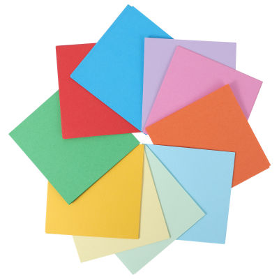 งานฝีมือกระดาษสำหรับพับโอริงามิสีทึบหลากสี100ชิ้นกระดาษสี่เหลี่ยมพับได้งานทำมือ DIY การ์ดสำหรับตกแต่งงานฝีมือของขวัญ