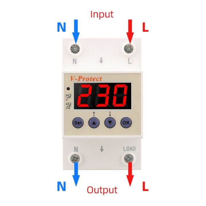 sinotimer-svp-722-40a-din-rail-adjustable-over-voltage-and-under-voltage-protective-device-protector