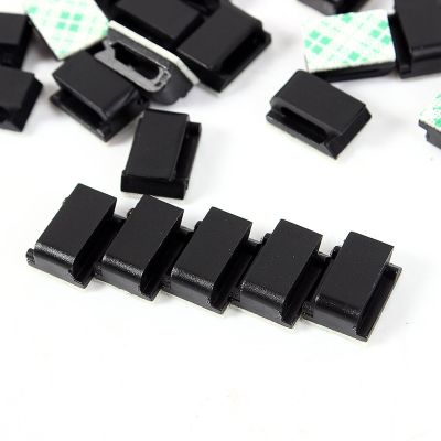 10Pcs/lot Cable Holder Cord Management Desk Wire Tie Fixer Adhesive Car Cable Organizer Clips Cable Winder Drop