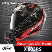 Camsteer ที่กำหนดเอง CNC อะลูมิเนียม157 X-Lite X803rs Casco Chin Mount ต่อ Gopro Max Hero 10 9 Insta360one X2กล้อง DJI AKASO