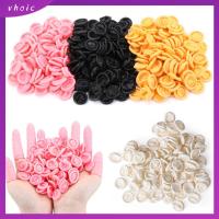 VHOIC 100/300PCS เป็นธรรมชาติ เครื่องมือทำเล็บ น้ำยาง ถุงมือป้องกันปลายนิ้ว ปลอกนิ้ว ถุงมือยาง เตียงเด็ก