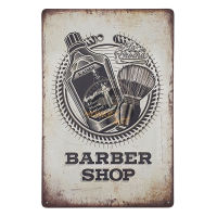 ป้ายสังกะสีวินเทจ Barber Shop, โปสเตอร์วินเทจ ขนาด 20x30 ซม