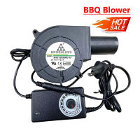 BBQ Blower Fan เครื่องเป่าลม ลมแรงเป่าลม เครื่องเป่าลมแบบพกพา DC 12V ขับเคลื่อนพัดลม ที่มีตัวควบคุมความเร็วตัวแปรสำหรับ สําหรับตั้งแคมป์