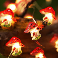 Christmas Mushroom LED Light String Holiday Fairy Lights Garland for Party Wedding Bedroom Decoration Outdoor Garden Lights