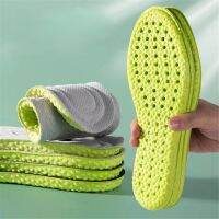 1Pair Soft Breathable Sport Cushioning Inserts Wormwood Deodorant Insoles For Men Women Boost Shoe Pads Mesh Can Cut Size Insole Cleaning Tools