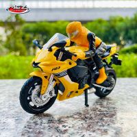 MSZ 1:18 YAMAHA YZF-R1ต้นฉบับที่ได้รับอนุญาตโมเดลมอเตอร์ไซค์อัลลอยจำลองการหล่อตายคอลเลกชันของขวัญรถของเล่น