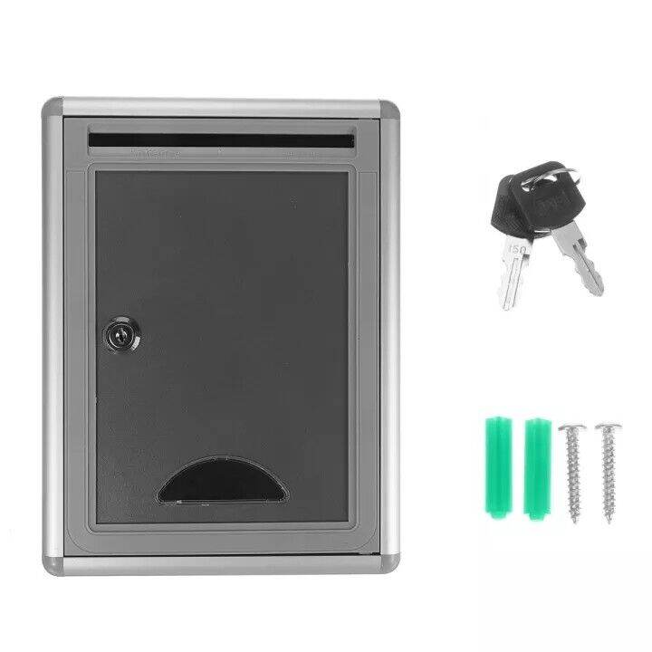 กล่องจดหมายที่ล็อคได้-อลูมิเนียมอัลลอยด์โพสต์กล่อง-wall-mount-mail-เหล็กผู้ถือจดหมายการจัดเก็บการรักษาความปลอดภัยกลางแจ้งล็อคกล่องจดหมายบ้านระเบียงสวน-decor