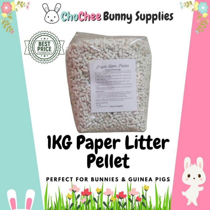 Retail 1KG Paper Litter Pellets / Paper Bedding 100Safe for Rabbits, Cats, Dogs and other small