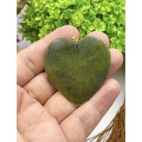 1PcNatural Heart Nephrite Jade pendent Green Jade pendent AAA Quality jade jewelry High Quality Jade Pendent With Chain.
