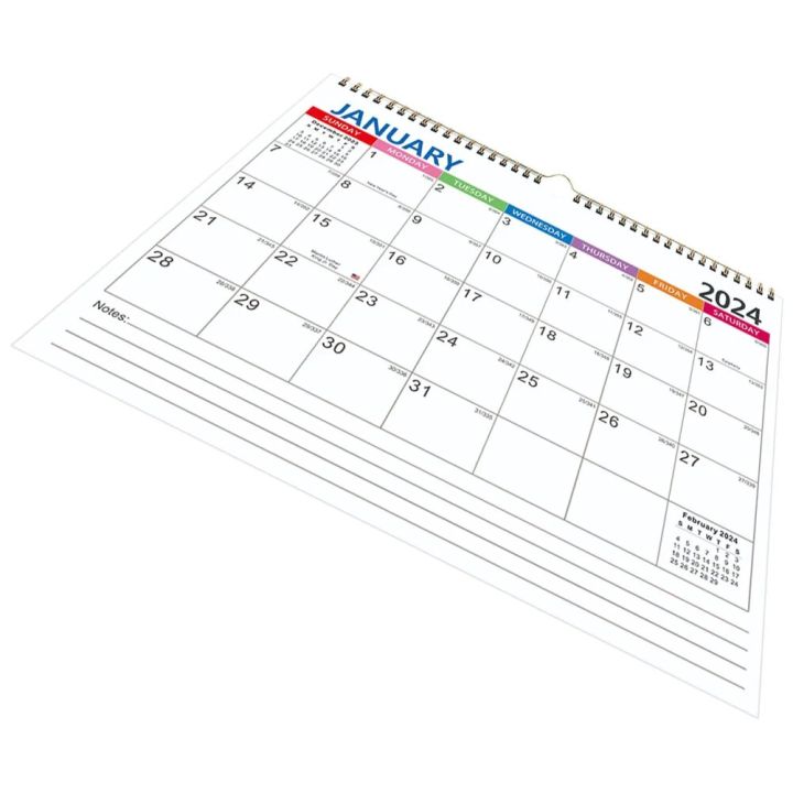 dfcd English Calendar Monthly Wall Calendar Appointment Hanging Home