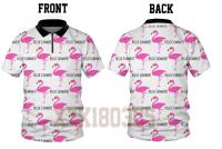 （in stock）Golf Gods - Flowers&amp;Flamingos Cool Tech Performance Polo Quick Dried Golf Activity High Quality 02