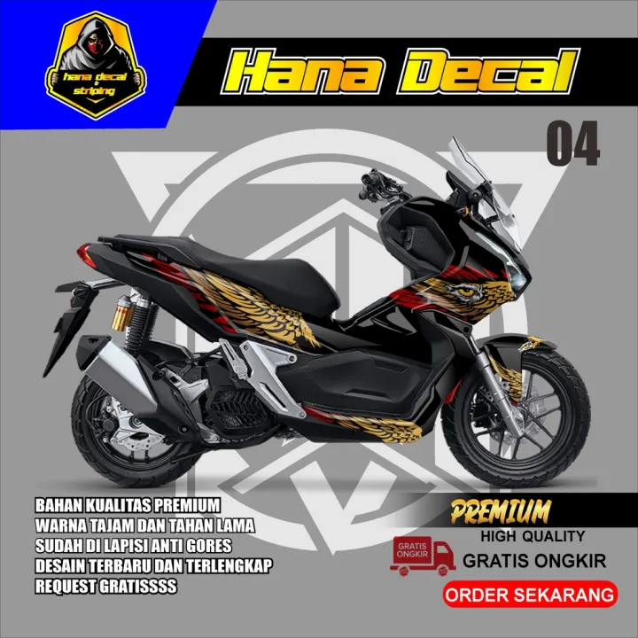 Decal Sticker Honda Adv Dekal Stiker Striping Adv Full Body Desain Decal Kode Lazada