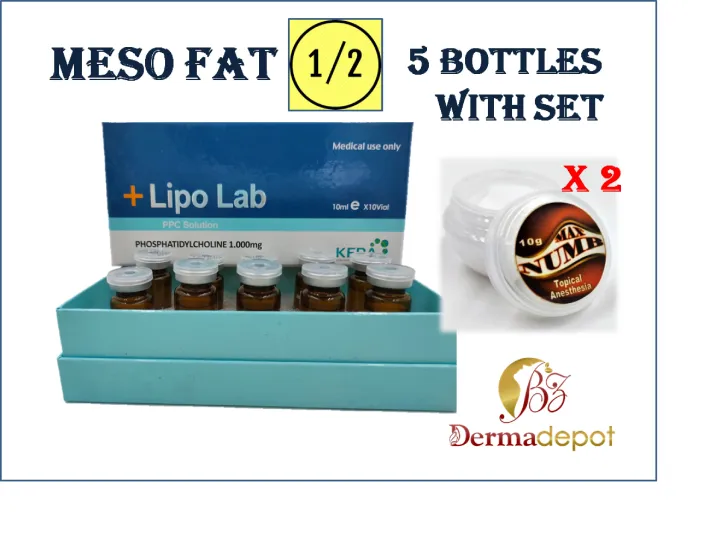 LIPOLAB lipo lab PACKAGE WITH NUMB CREAM MESOLIPO original AMBER BROWN