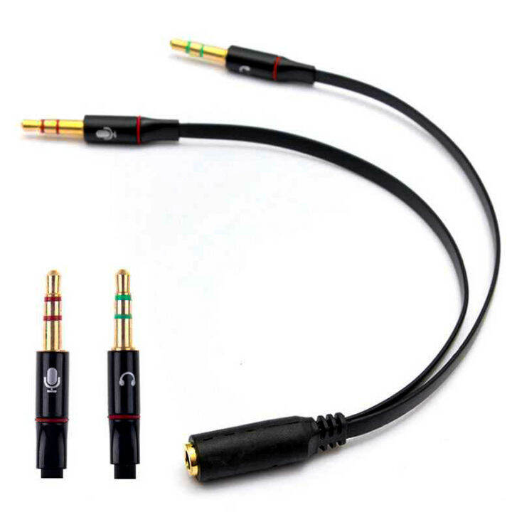 Kabel Spliiter Audio Jack 35mm Female Ke Dual 35mm Male Hifi Michear Menghubungkan 1340