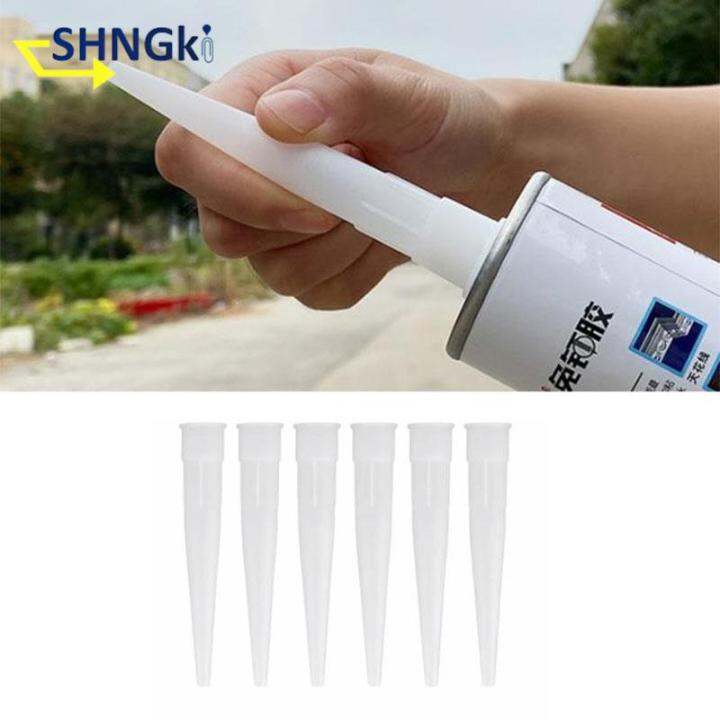 20Pcs Universal Caulking Nozzles Construction Tools Plastic Glass Glue