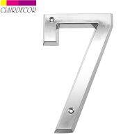 Brushed Nickel 152mm Very Big House Number Door Address Number Zinc Alloy Screw Mounted Outdoor Address Sign 7