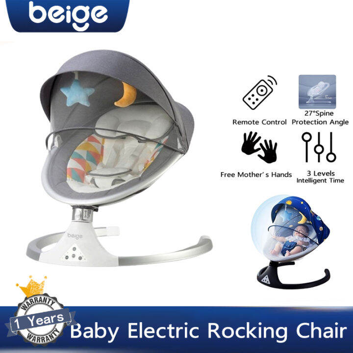 Electric Baby Rocker Swing Chair Baby Bouncer Chair Remote Control Auto ...