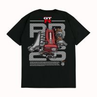 เสื้อยืดคอกลมK ID Kaos เสื้อยืด NISSAN SKYLINE R34 RB26 MACHINE JDM LEGEND Kaos S-5XL